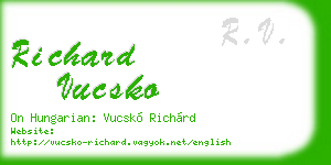 richard vucsko business card