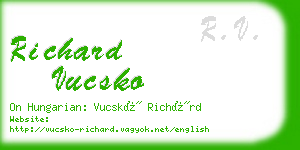 richard vucsko business card